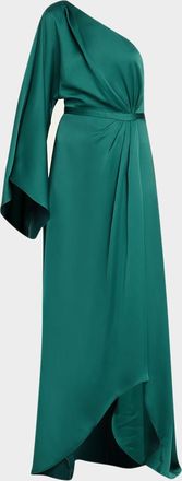Ramy Brook Opal One-Shoulder High-Low Gown
