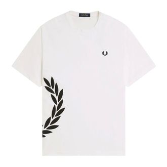 Fred Perry T-Shirts, male, White, Size: XS Embossed Laurel Wreath T-Shirt
