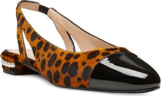 Stuart Weitzman Pearl Genuine Calf Hair Slingback in Toffee/Black at Nordstrom Rack, Size 4.5