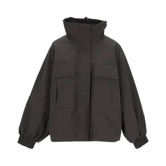 Max Mara Washed Water-Repellent Canvas Jacket - female - Weekend Max Mara - Rain Jackets - Black - 2XS - Jackets