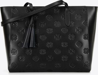 Wittchen Dames leren shopper met kenmerkende zwarte en zilveren zwarte en