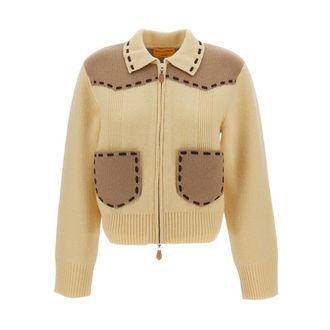 Guest In Residence Chaqueta de Cachemira Saddle Up - Knitwear - Mujer - Beige - M