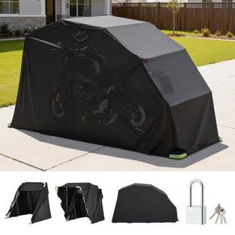 OEM Refugio Para Motocicleta Con Cerradura De Seguridad, Carpa Abatible Oxford 600d, Resistente A La Intemperie Y La Corrosi&oacute;n, Con Ventanas De Ventilaci&oacute;
