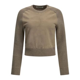 Max Mara Jersey de cuello redondo - Knitwear - Mujer - Beige - S