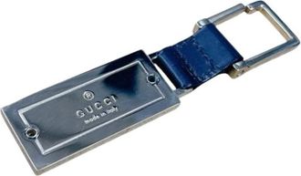 Gucci Pre-owned Sleutelhanger - unisex - Vintage Accessoires - Blauw - ONE Size - Leer - Vintage