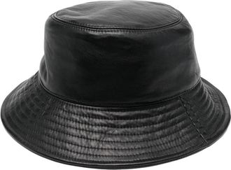 Drome leather bucket hat - women - Lamb Skin - S - Black