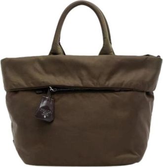 Prada Pre-owned Tote Bags, female, Brown, Size: ONE SIZE Pre-owned Satchel