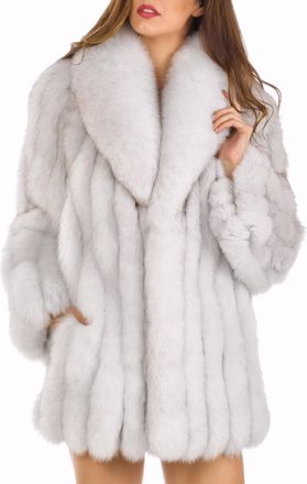 Generic Womens Fuax Fur Coat Winter Warm Fluffy Faux Fur Parka Jacket Thick Plus Size Outerwear Overcoat (Light Gery,XL)