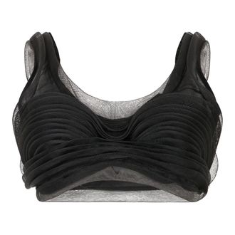Alberta Ferretti Top Bralette - female - Alberta Ferretti - Sleeveless Tops - Black - S - Tops