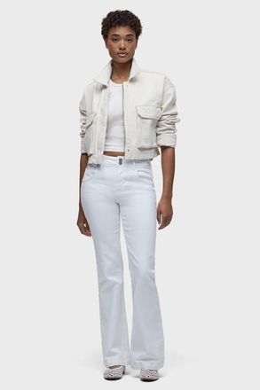 Hudson Dana Flap Pocket Flare in White at Nordstrom, Size 33