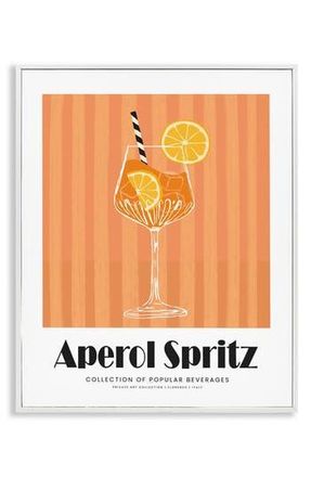 Stupell Industries Aperol Cocktail Framed Art Print in Orange at Nordstrom Rack