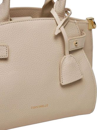Coccinelle Womens Handbag Lambskin White Cow Leather