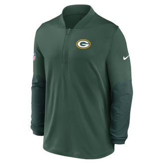 Nike Green Bay Packers Feel The Pressure Nike Mens Dri-FIT NFL 1/2-Zip Top in Green | 03BA0DGK7T-RZB