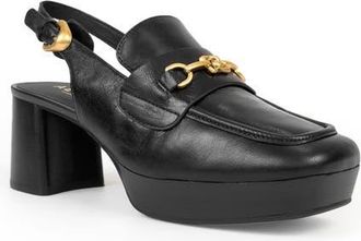 Aerosoles Sorin Slingback Bit Loafer Pump in 001-Black Leather at Nordstrom, Size 7.5