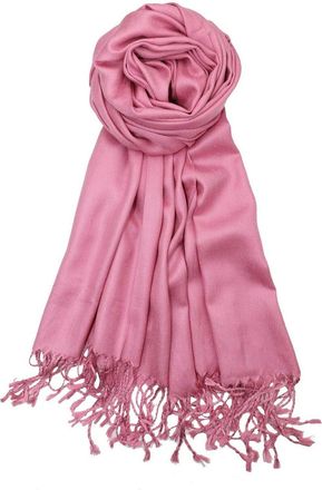 World of Shawls Plain Pashmina Scarf Hijab Shawl Stole Wrap Viscose (Dusky Pink)