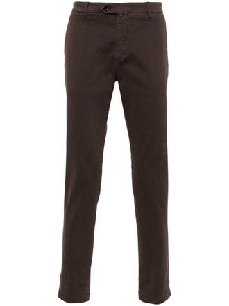 BRIGLIA 1949 cotton chino trousers - Brown