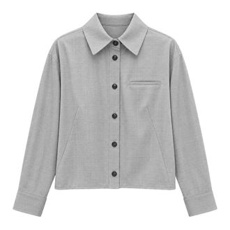 Meimeij M6Ii02 Mirage Jas - Dames - Blouses & Shirts - Grijs - Maat: L Zijde