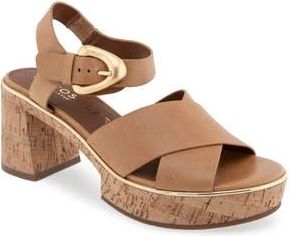 Aerosoles Zephyr Platform Sandal in 955 Tan Brn Lthr at Nordstrom Rack, Size 6.5