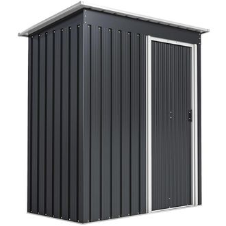 OUTSUNNY Cobertizo de jard&iacute;n 163x89x182 cm negro