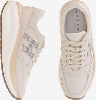 Hogan Womens Sneakers Maxi I Active White Leather Trainers