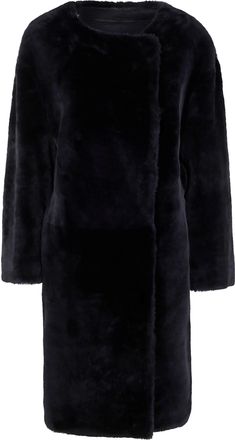 Toteme Collarless Shearling Coat