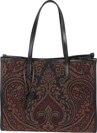 Etro Large Love Trotter Jacquard Bag - Dames - Shoppers - Veelkleurig - ONE Size - Leer - Tassen