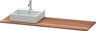 Duravit Consola De Madera Maciza Duravit Xsquare 20x1600x550mm Con Corte Izquierdo Nogal Macizo