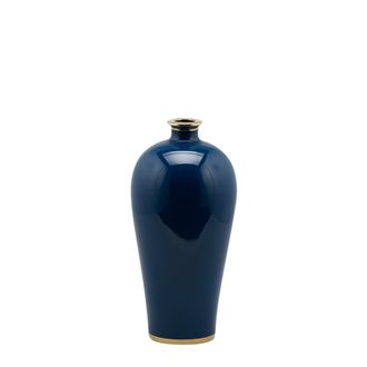 Schubiger M&ouml;bel Vase Ching Keramik Blau,gold H: 40 cm