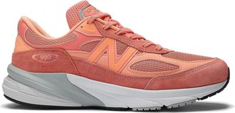New Balance Made in USA 990v6 Sneakers in Sunrise Rose/White Men Low-Top