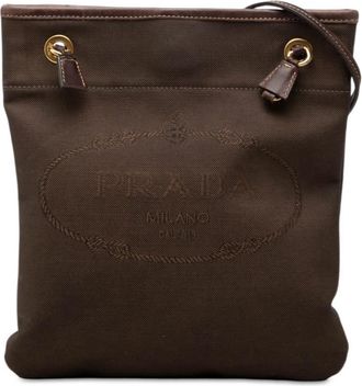 Prada Pre-owned Prada Canvas Canapa Logo Crossbody Unisex 4B1LYCSSWEH9XLLE