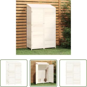 vidaXL vidaXL Capanno da esterno - Capanno da Giardino Bianco 102x52x174,5 cm Legno Massello Abete