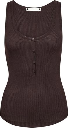Co'Couture Tops, Dames, Bruin, M, Mouwloze Tops