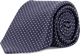 Kiton Cravatta a pois - Blu