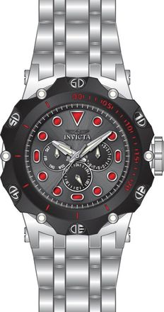 Invicta Reserve 49185 Heren Horloge - Quartz Uurwerk - Roestvrij Staal met Grijze Wijzerplaat - 51mm