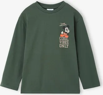 Mickey Mouse Langarmshirt Micky Maus f&uuml;r Jungen gr&uuml;n