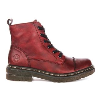 Rieker Lace-up Boots, female, Red, 8 UK, 78202-35 Side Zip Comfort Warm Boots