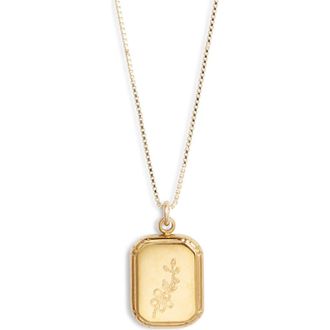 Set & Stones Audrey Birth Flower Pendant Necklace in Gold /May-Lily Of The Valley at Nordstrom
