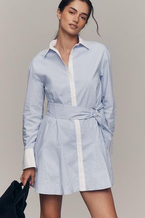 Greylin Faith Long-Sleeve V-Neck Shirt Dress