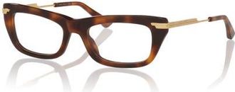Bottega Veneta 51mm Rectangle optical glasses in Tortoise at Nordstrom