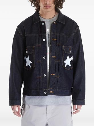 A Bathing Ape Sta printed denim jacket - Blue
