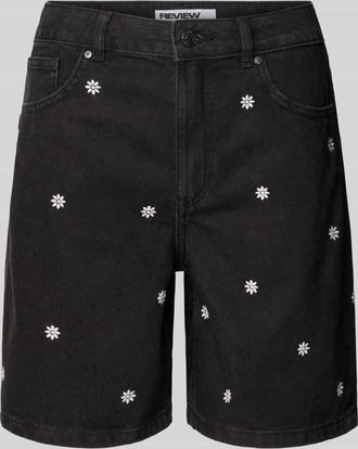 Review Schwarze Jeansshorts mit Stitchings in Black, Gr&ouml;&szlig;e XL