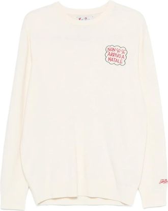 MC2 Saint Barth Skitop met print en lange mouwen - Beige