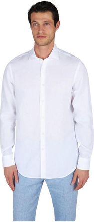 Paul & Shark Camicia Lino Soffio - Heren - Casual Overhemden - Wit - L - Linnen - Overhemden