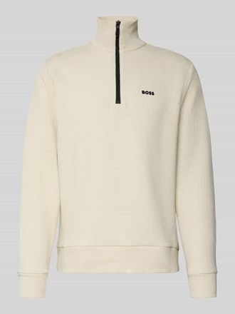 HUGO BOSS Regular Fit Sweatshirt mit Baumwollanteil Modell LEAGUE in Beige, Größe XXXL