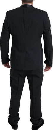 Dolce & Gabbana Mens Black 2 Piece Single Breasted Martini Suit Virgin Wool