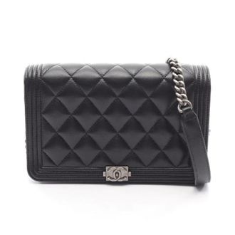 Chanel Pre-owned Leather chanel-bags - Dames - Pre-owned - Zwart - Maat: ONE Size Leer