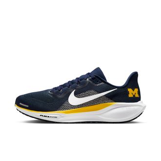 Nike Michigan Pegasus 41 Nike Mens College Road Running Shoes in Blue | IB3269-400
