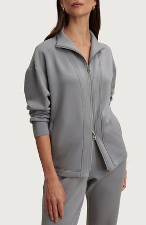 Varley Arlene Zip-Up Fleece Jacket in Wind Blue at Nordstrom, Size X-Small