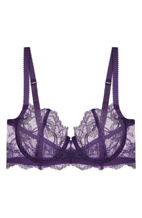 Journelle Anais Low Balconette Lace Underwire Bra in Violette at Nordstrom, Size 34B