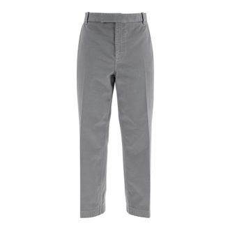 Thom Browne Straight Trousers, male, Gray, Size: XL Utility Chino Pants